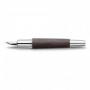 E-Motion Wood Fountain Pen with Chrome Metal Grip, Fine, Black